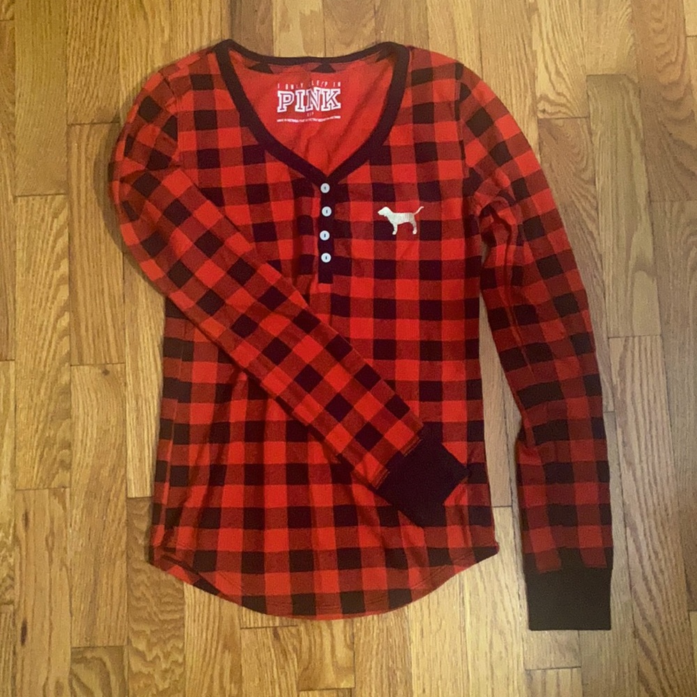 Plaid long sleeve pj shirt - Picture 1 of 2
